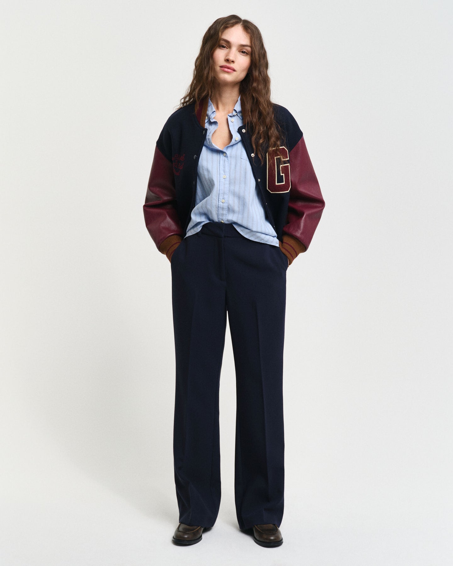Slim Flare Slack - Evening Blue