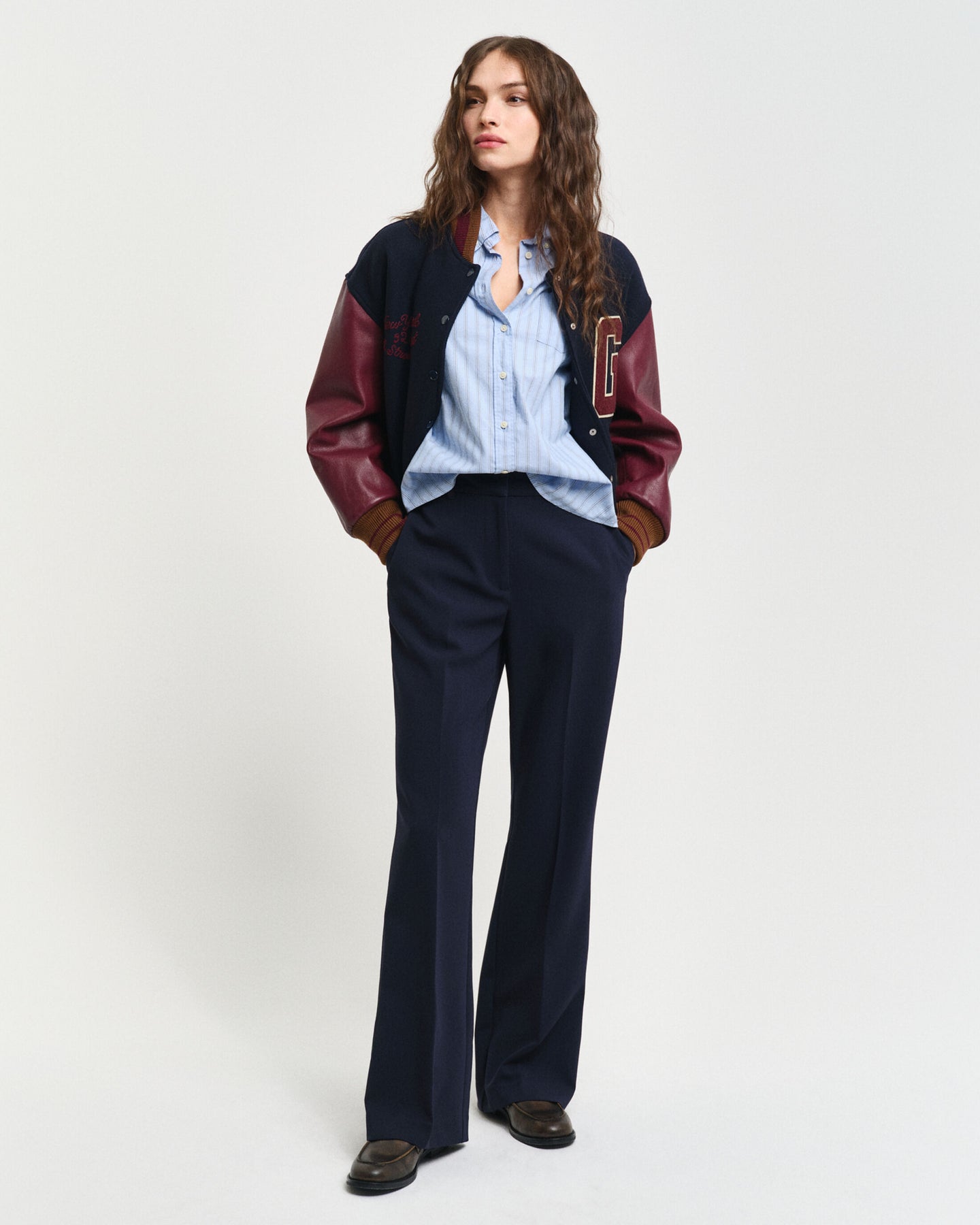 Slim Flare Slack - Evening Blue