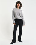 Slim Flare Slack - Svart