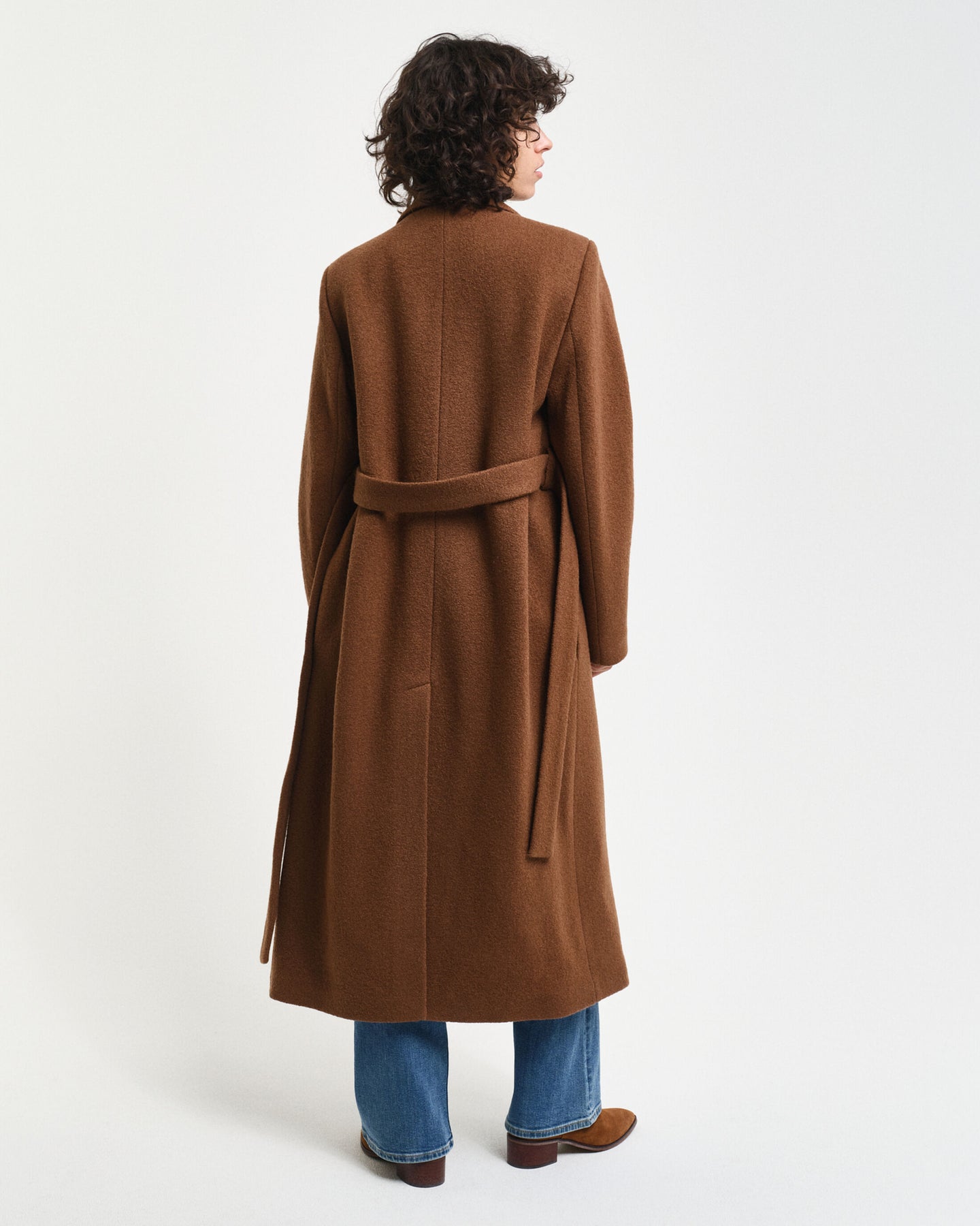 Textured Wrap Coat - Cacao