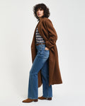 Textured Wrap Coat - Cacao