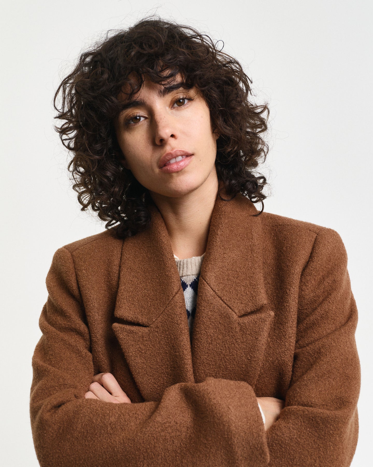 Textured Wrap Coat - Cacao