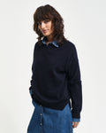 Superfine Lambswool C-Neck - Evening Blue
