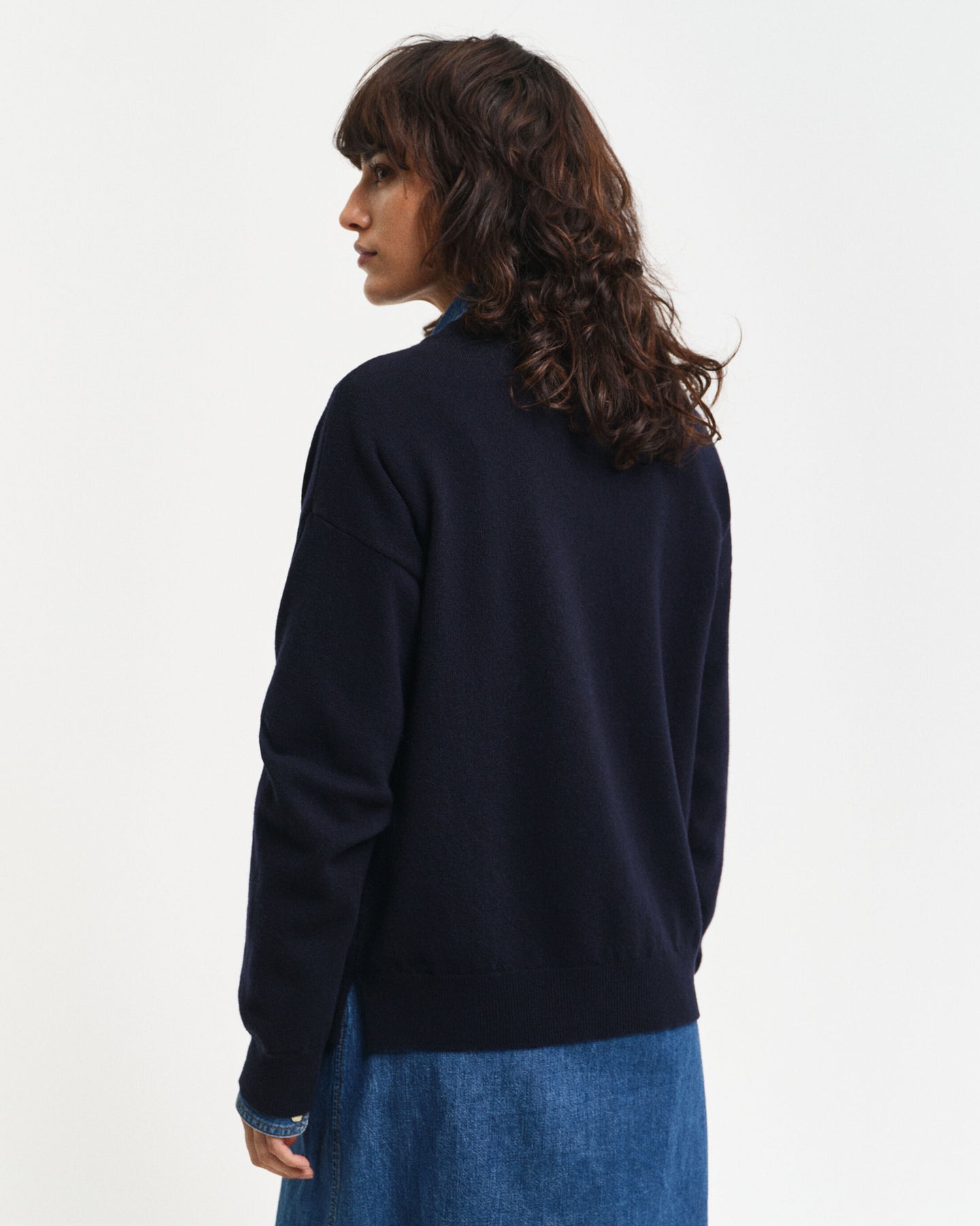 Superfine Lambswool C-Neck - Evening Blue