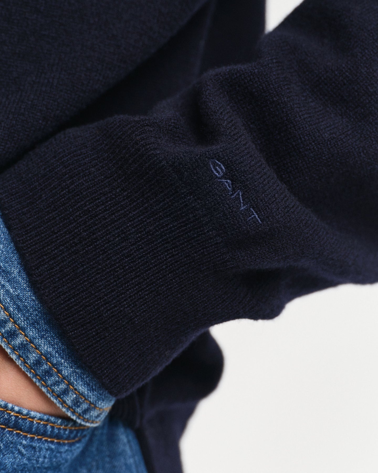 Superfine Lambswool C-Neck - Evening Blue
