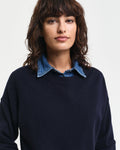 Superfine Lambswool C-Neck - Evening Blue