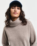 Herringbone Detail Rollneck - Warm Grey