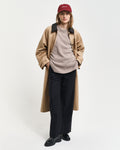 Herringbone Detail C-Neck - Warm Grey
