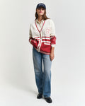 Gant Varsity Kofta - Cream
