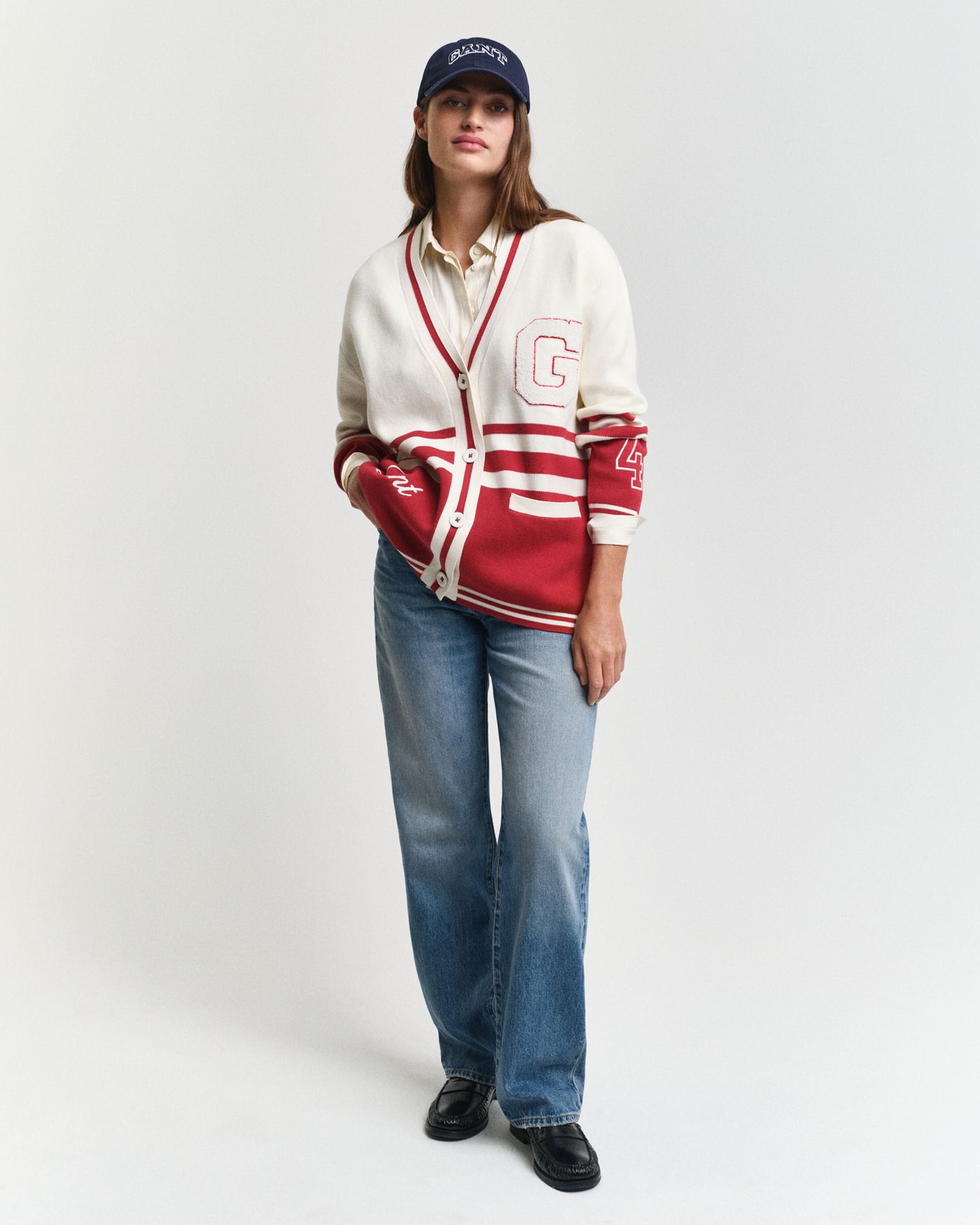 Gant Varsity Kofta - Cream