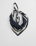 Randig Sidenscarf - Evening Blue
