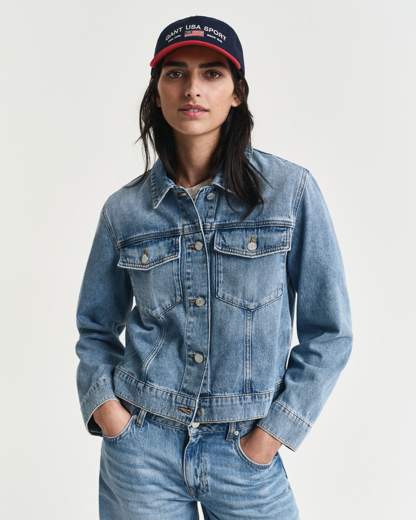 Denimjacka - Mid Blue Broken In