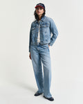Denimjacka - Mid Blue Broken In