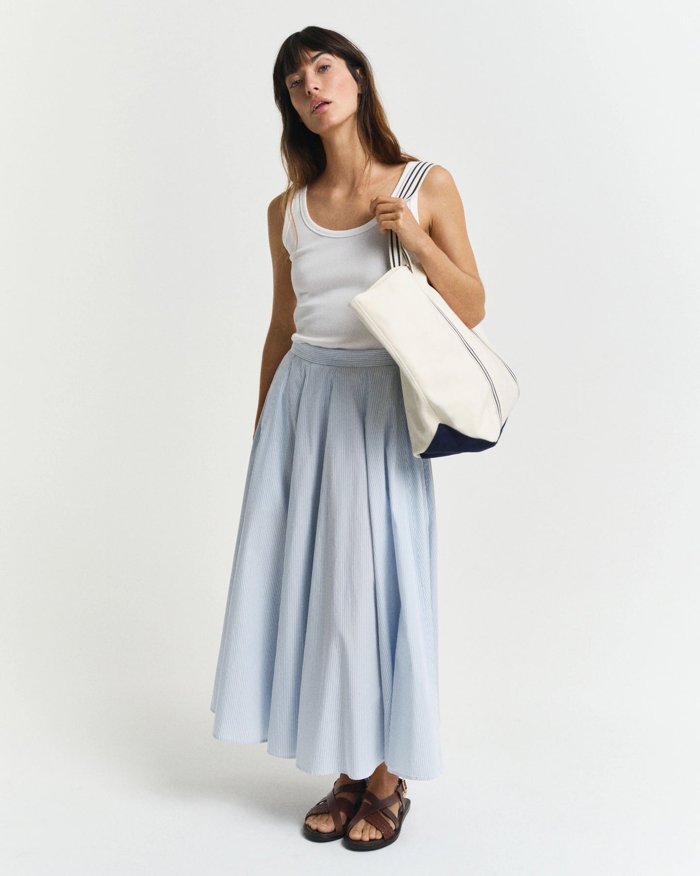 Striped Skirt - Fresh Blue