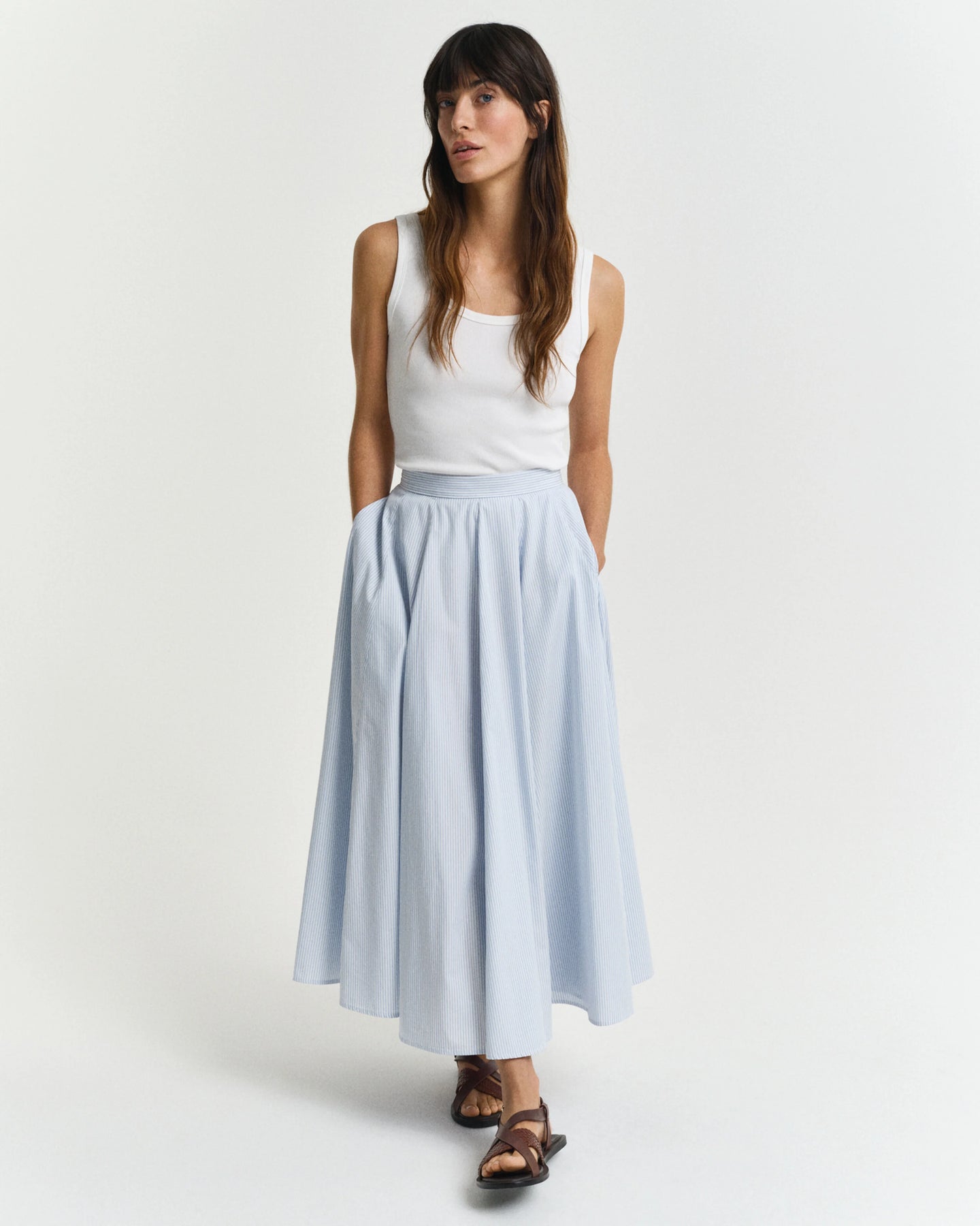Striped Skirt - Fresh Blue