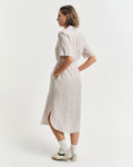 Reg Linen SS Skjortklänning - Dry Sand