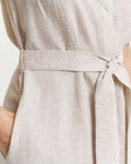 Reg Linen SS Skjortklänning - Dry Sand