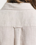 Reg Linen SS Skjortklänning - Dry Sand