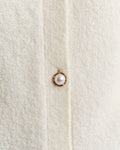 Boucle C-Neck Kofta - Krämvit