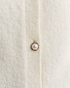Boucle C-Neck Cardigan - Cream