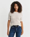 Mohair Blend Ss C-Neck - Krämvit