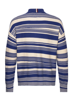 Crafted Stripe Ls Polo - Ultra Blue/ Weathered White