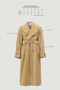 Trenchcoat i ullblandning - Beige