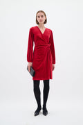 BrynnIW Goriel Wrap Dress - True Red