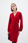 BrynnIW Goriel Wrap Dress - True Red