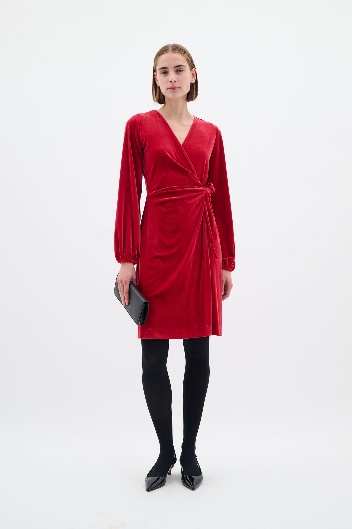 BrynnIW Goriel Wrap Dress - True Red