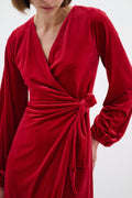 BrynnIW Goriel Wrap Dress - True Red