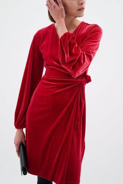 BrynnIW Goriel Wrap Dress - True Red