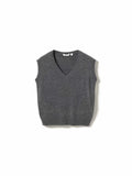 N-Leatrice Knit Vest - Dark Grey Melange