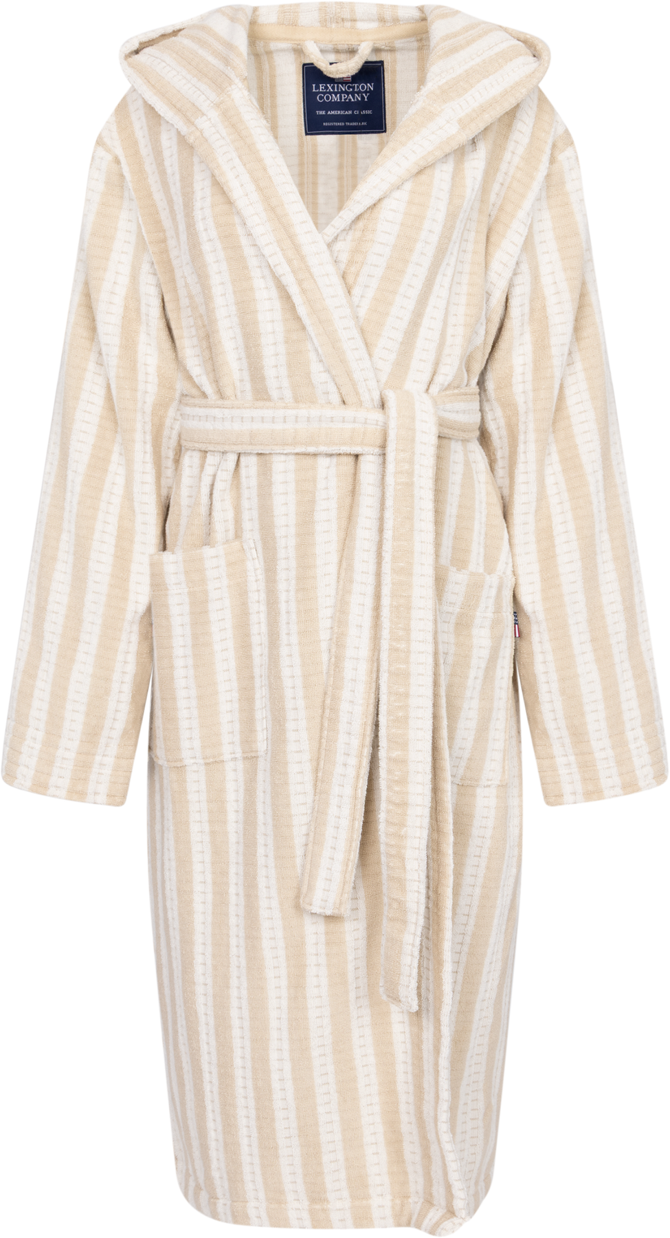 Quinn Unisex Morgonrock - Ljusbeige / Off White
