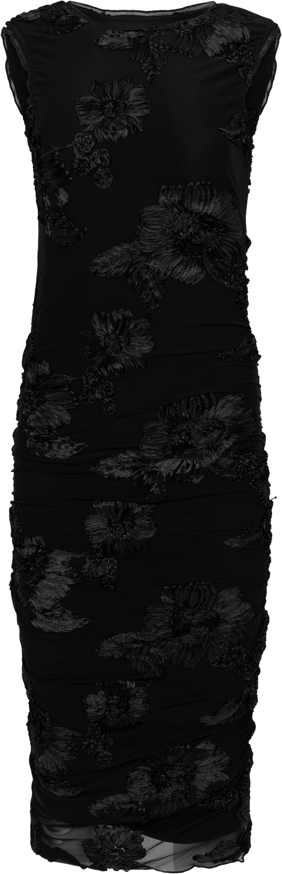 Miraic Mesh Dress - Svart Blomma