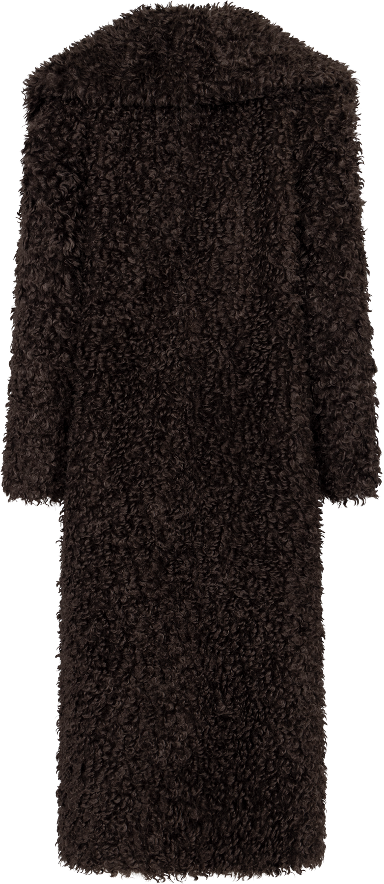 Karen Faux Fur Coat - Chokladbrun