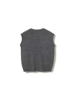 N-Leatrice Knit Vest - Dark Grey Melange
