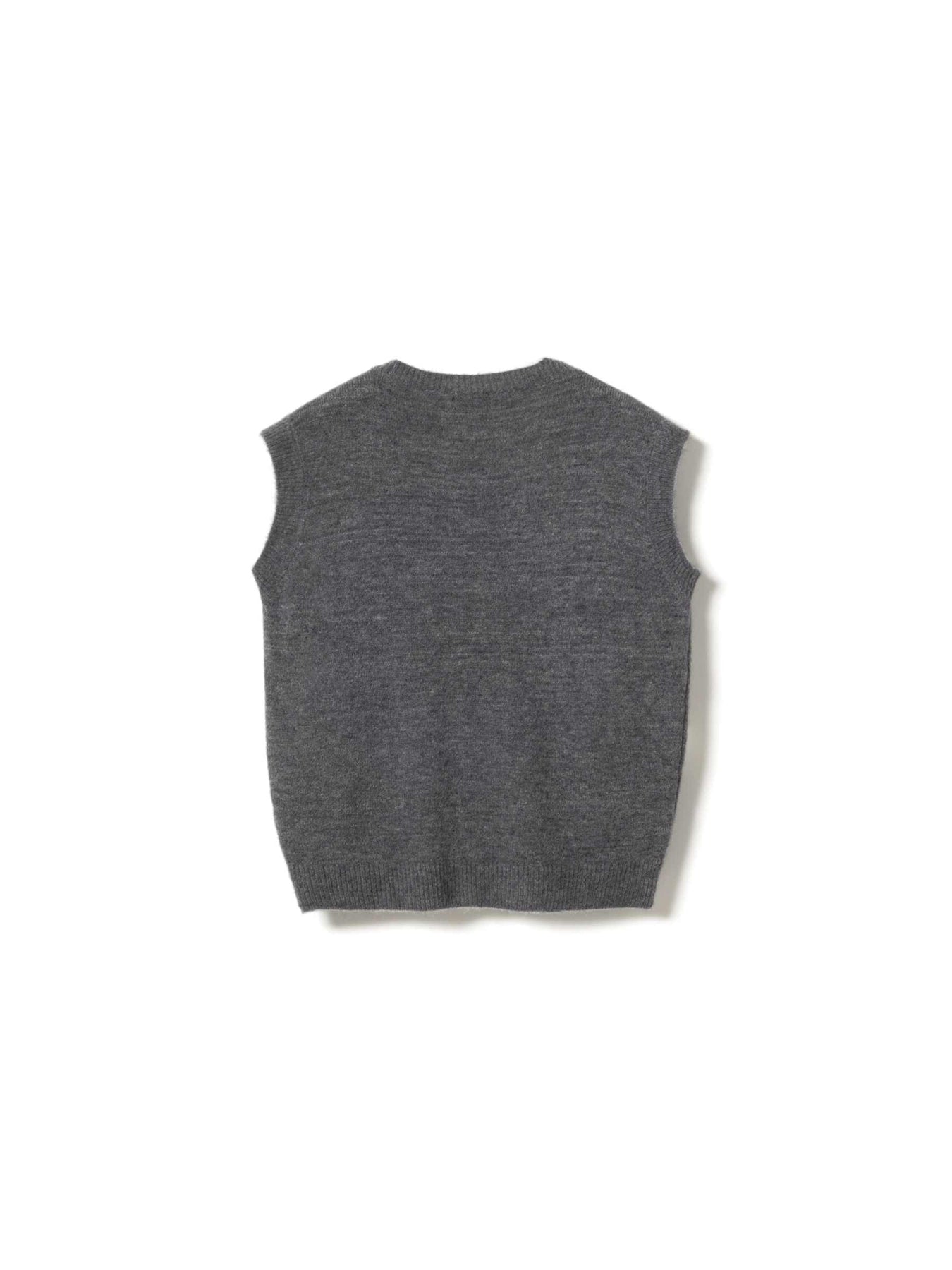 N-Leatrice Knit Vest - Dark Grey Melange