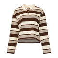 Lynlee Polo - Brown Offwhite Stripe