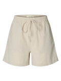 Luisa-Linnie Linen Blend Shorts - Sandshell