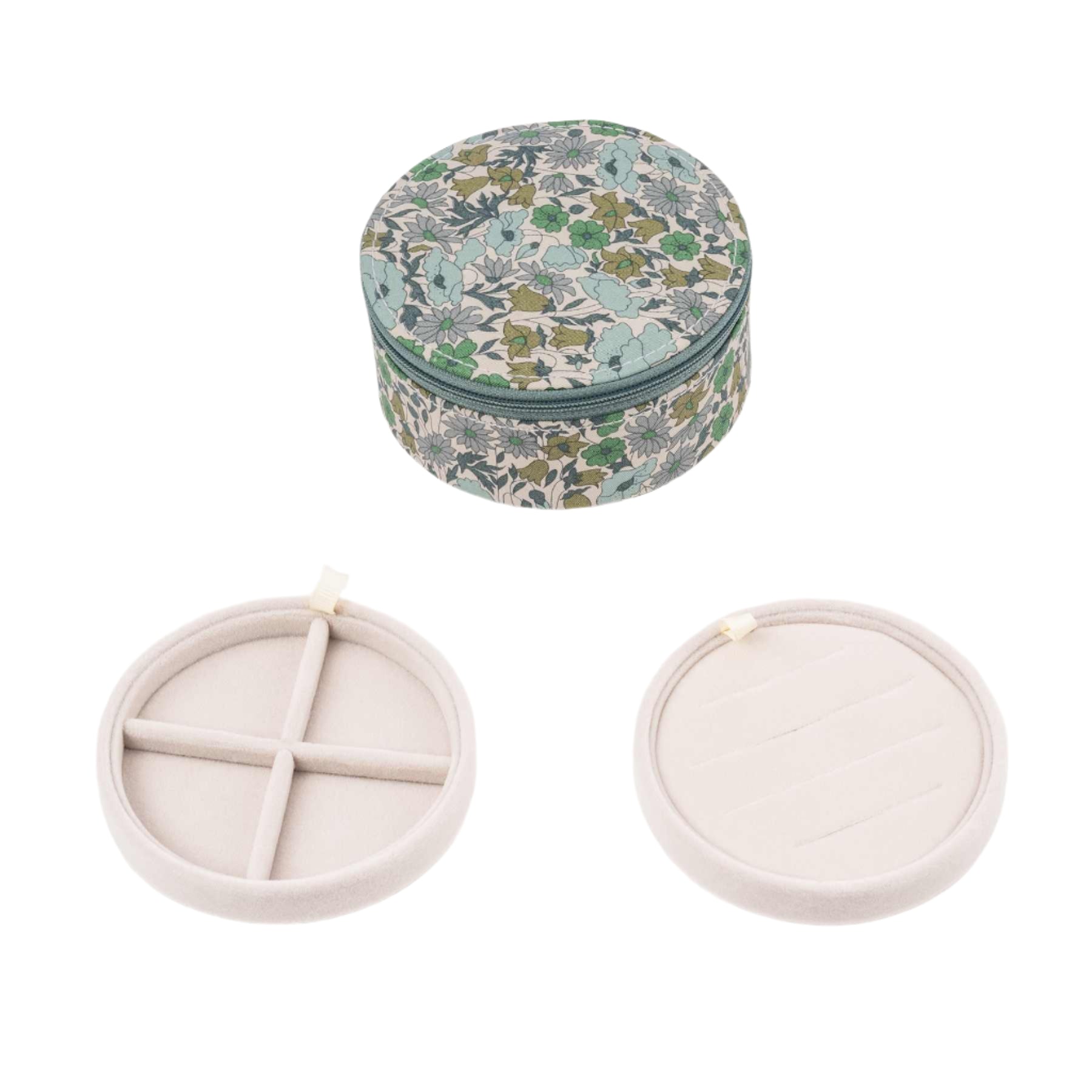 Smyckeskrin Round Mw Liberty - Poppy And Daisy Teal