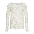 Riju O-Neck Tee - Cream/Blue Flower