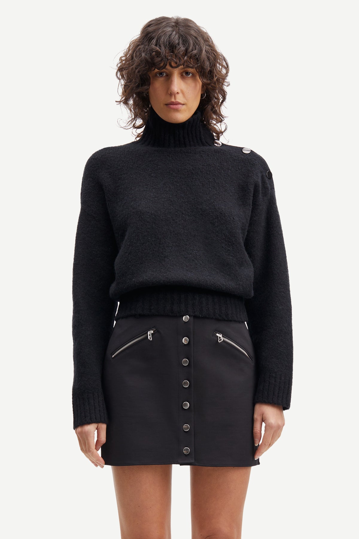 Mandie Mock Neck 14082 - Black