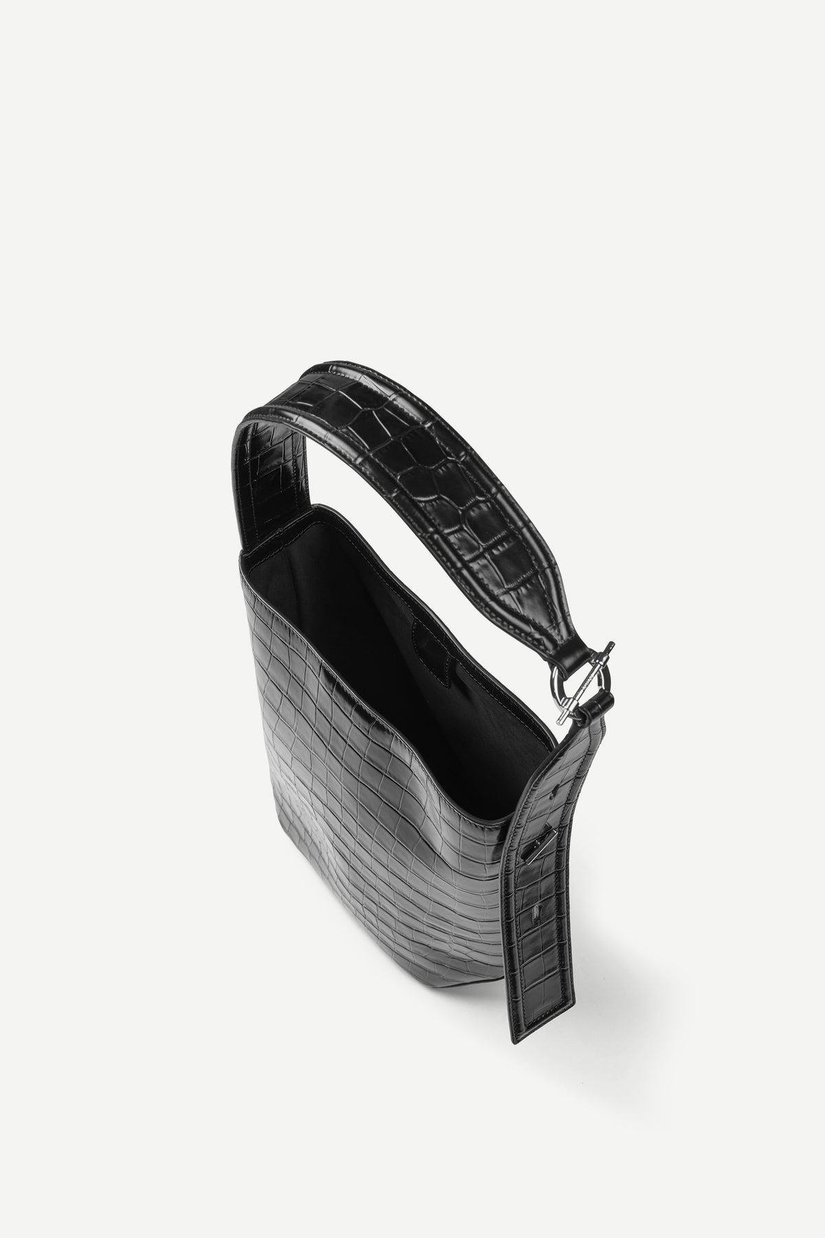Saelmegade Bucket Bag Croc - Svart