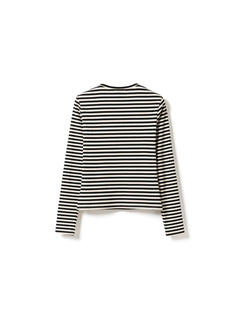 Luana Top - Ivory Black Stripe