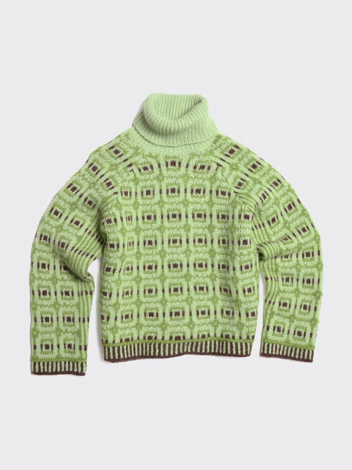 Holzweiler Norwegian Wool Turtleneck - Green Mix
