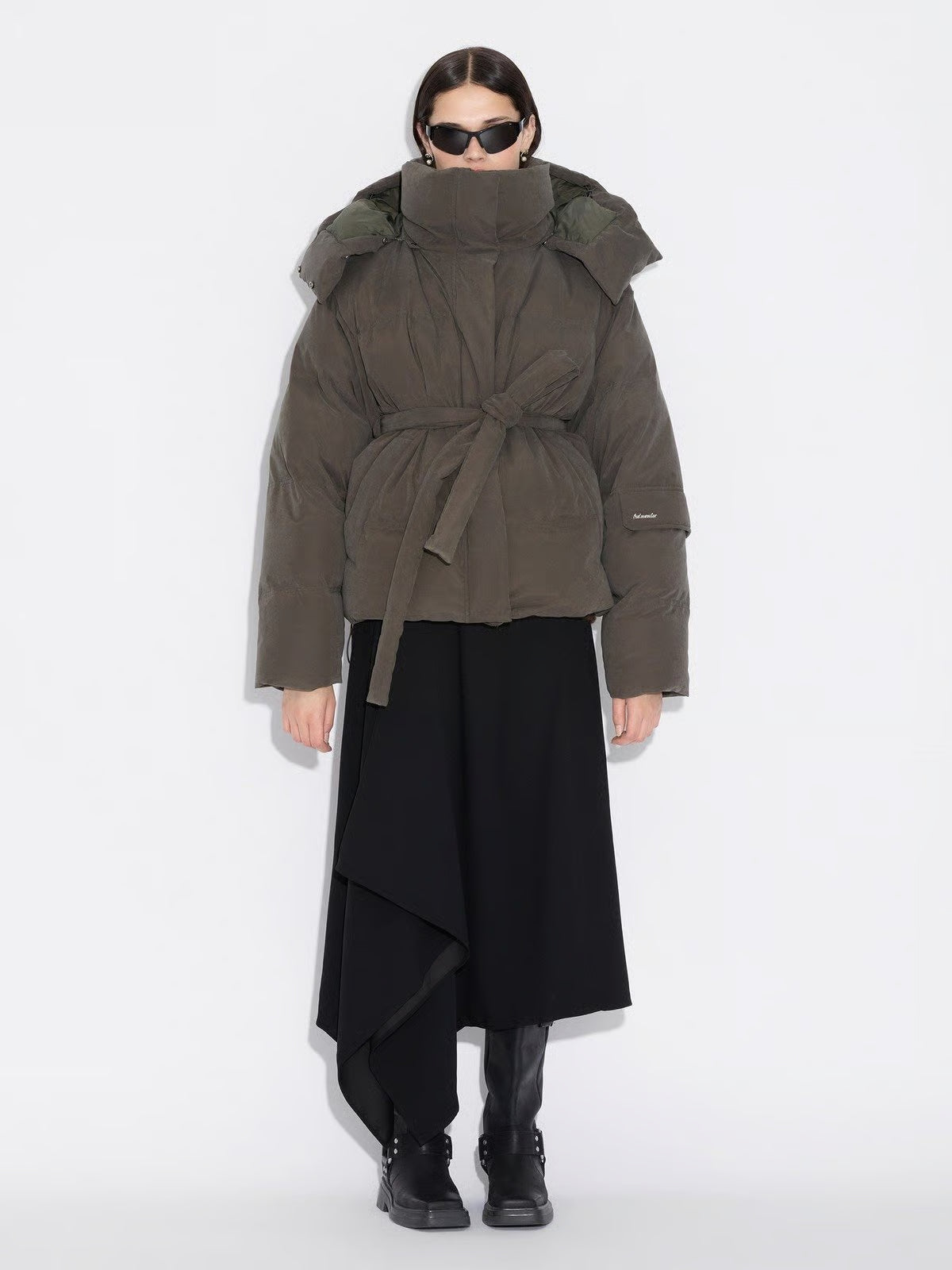 Steilia Brushed Down Jacket - Mörkgrön