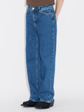 W Wide Jeans - Mid Blue