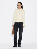 Line Wool Cardigan - Ecru