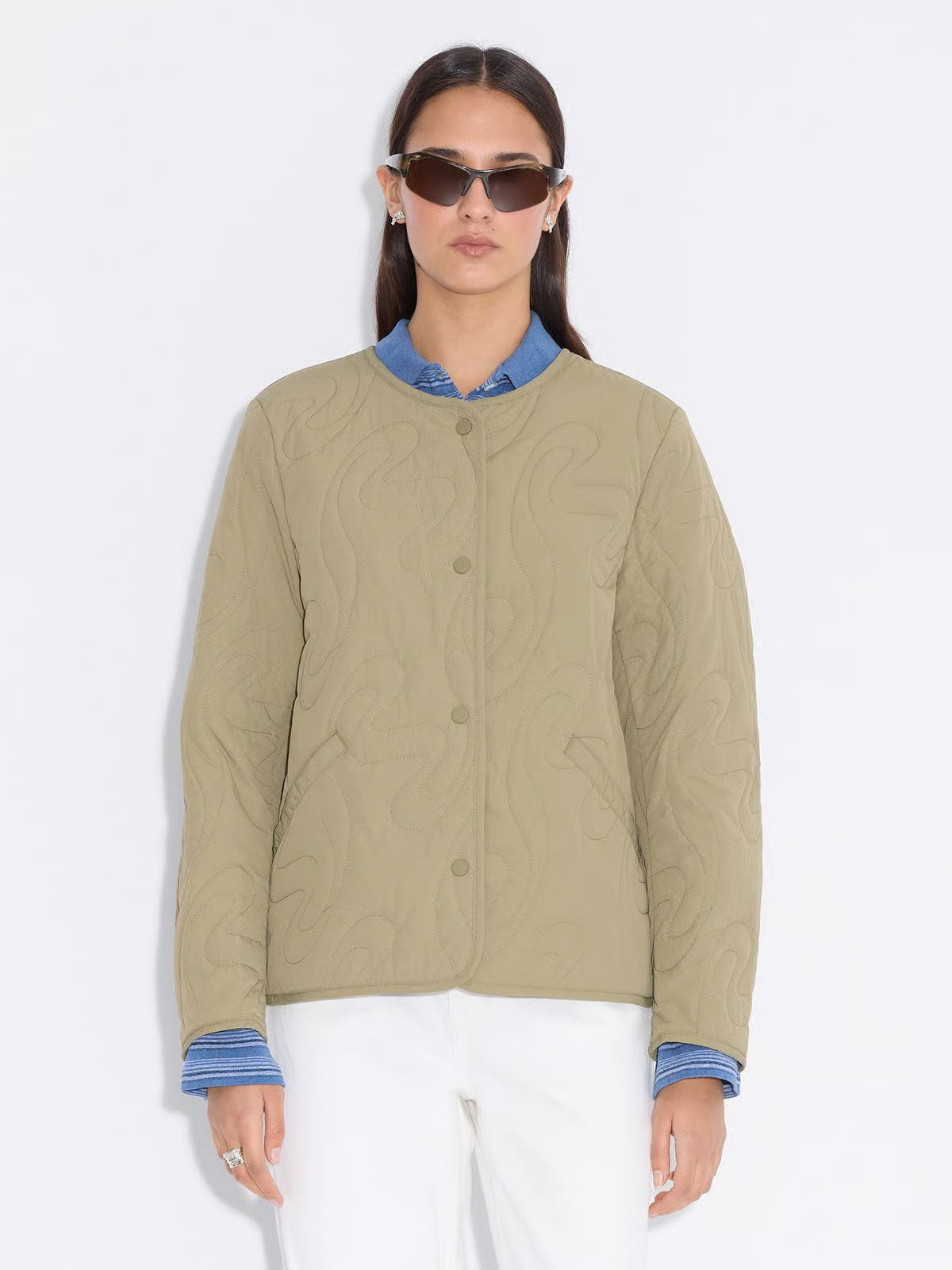 W. Light Padded Jacket - Ljusgrön